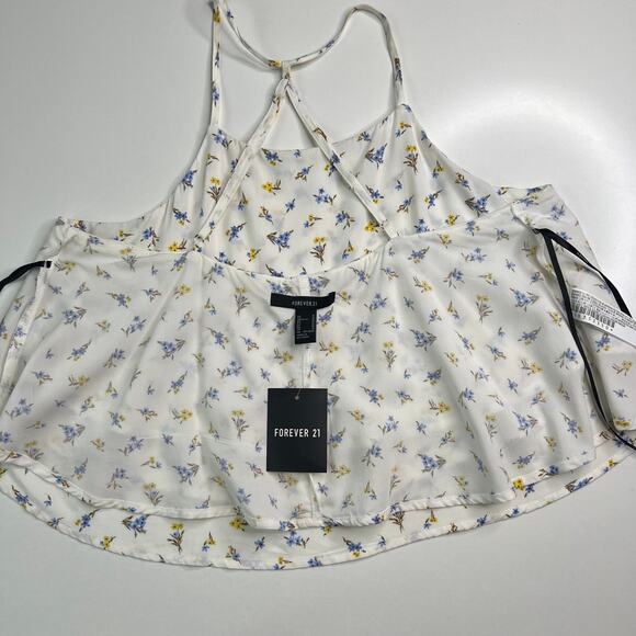 Forever 21 NWT Layer Floral Cami Top Cottagecore Razor Back Fairycore Size M - Picture 15 of 16